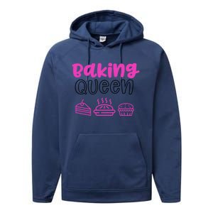 Baking Funny Gift Mom Baking Queen Mama Gift Performance Fleece Hoodie