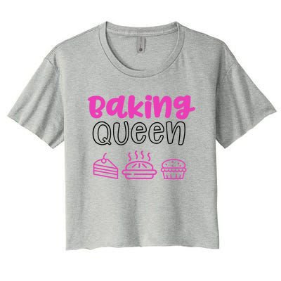 Baking Funny Gift Mom Baking Queen Mama Gift Women's Crop Top Tee