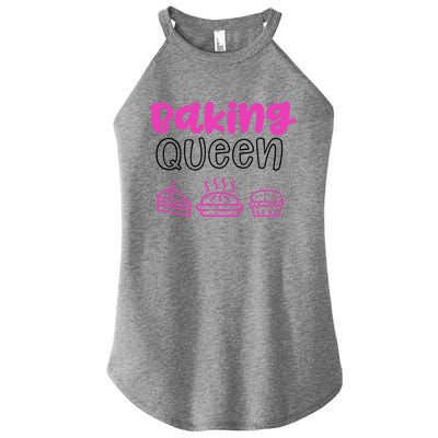 Baking Funny Gift Mom Baking Queen Mama Gift Women's Perfect Tri Rocker Tank