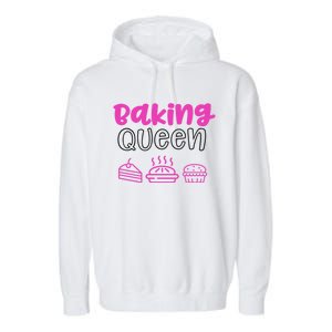 Baking Funny Gift Mom Baking Queen Mama Gift Garment-Dyed Fleece Hoodie