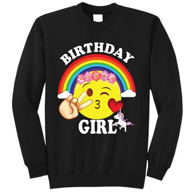 Birthday For Girl Unicorn Rainbow Heart Kiss Sweatshirt