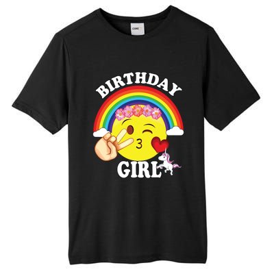 Birthday For Girl Unicorn Rainbow Heart Kiss Tall Fusion ChromaSoft Performance T-Shirt