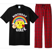 Birthday For Girl Unicorn Rainbow Heart Kiss Pajama Set