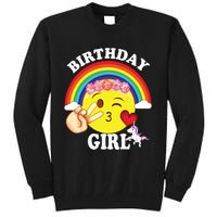 Birthday For Girl Unicorn Rainbow Heart Kiss Tall Sweatshirt