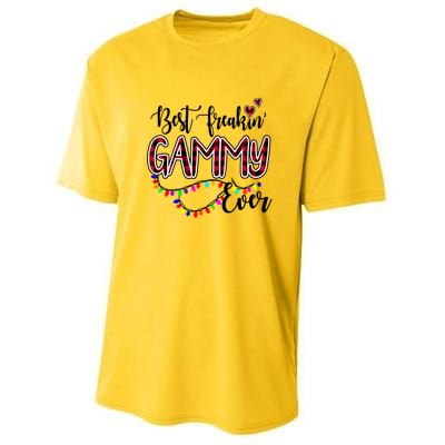 Best Freakin' Gammy Ever Christmas Cool Gift Grandma Gift Meaningful Gift Youth Performance Sprint T-Shirt