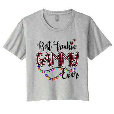 Best Freakin' Gammy Ever Christmas Cool Gift Grandma Gift Meaningful Gift Women's Crop Top Tee