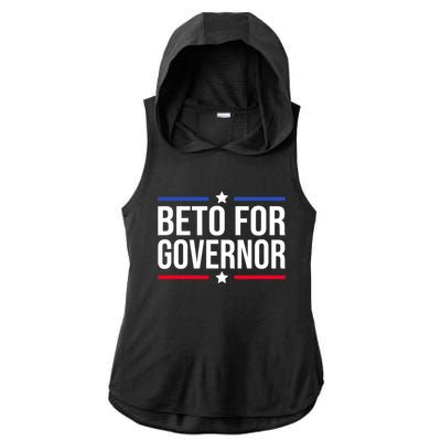 Beto For Governor Ladies PosiCharge Tri-Blend Wicking Draft Hoodie Tank