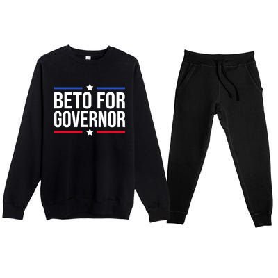 Beto For Governor Premium Crewneck Sweatsuit Set