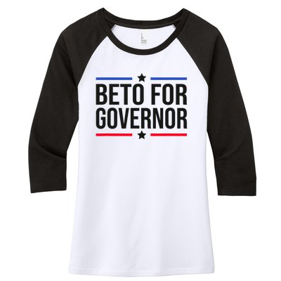 Beto For Governor Women's Tri-Blend 3/4-Sleeve Raglan Shirt