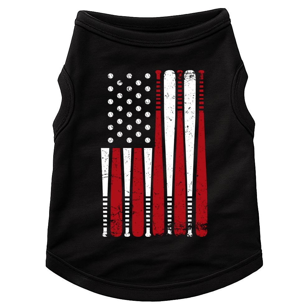 Baseball Flag Gifts Patriotic Baseball Doggie Tank