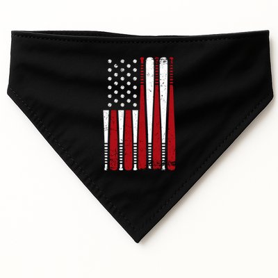 Baseball Flag Gifts Patriotic Baseball USA-Made Doggie Bandana