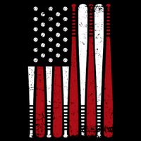 Baseball Flag Gifts Patriotic Baseball Cooling Performance Crew T-Shirt