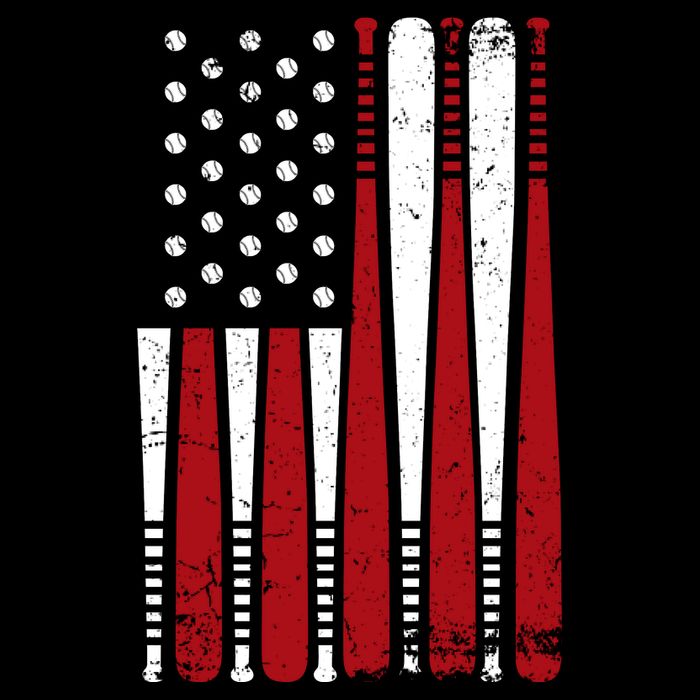 Baseball Flag Gifts Patriotic Baseball Cooling Performance Crew T-Shirt