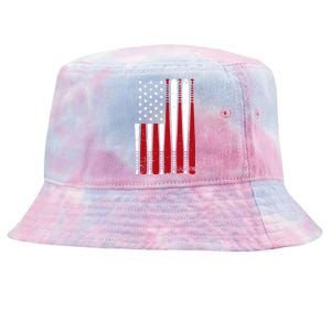 Baseball Flag Gifts Patriotic Baseball Tie-Dyed Bucket Hat