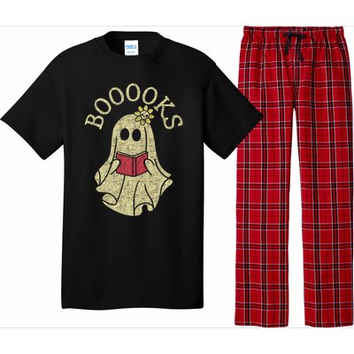 Boooooks Funny Ghost Reading Books Gift Pajama Set