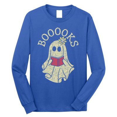 Boooooks Funny Ghost Reading Books Gift Long Sleeve Shirt