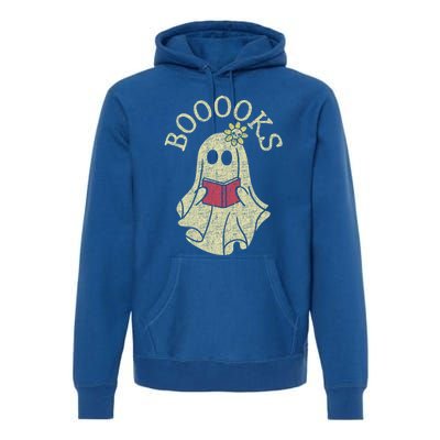 Boooooks Funny Ghost Reading Books Gift Premium Hoodie