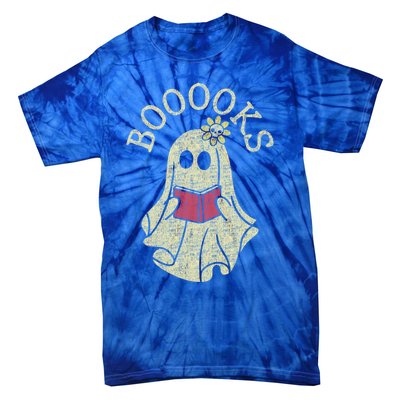 Boooooks Funny Ghost Reading Books Gift Tie-Dye T-Shirt