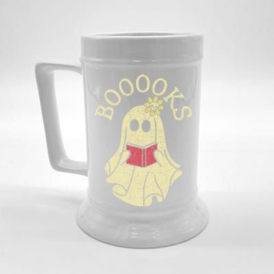 Boooooks Funny Ghost Reading Books Gift Beer Stein