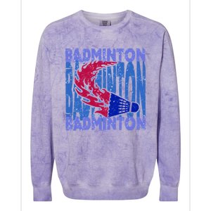 Badminton Funny Gift Colorblast Crewneck Sweatshirt