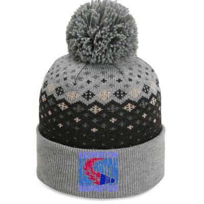 Badminton Funny Gift The Baniff Cuffed Pom Beanie