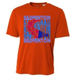 Badminton Funny Gift Cooling Performance Crew T-Shirt