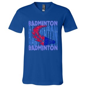 Badminton Funny Gift V-Neck T-Shirt