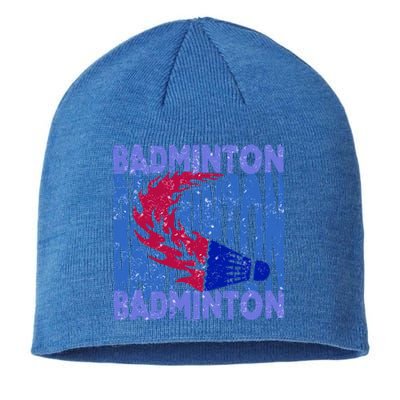 Badminton Funny Gift Sustainable Beanie