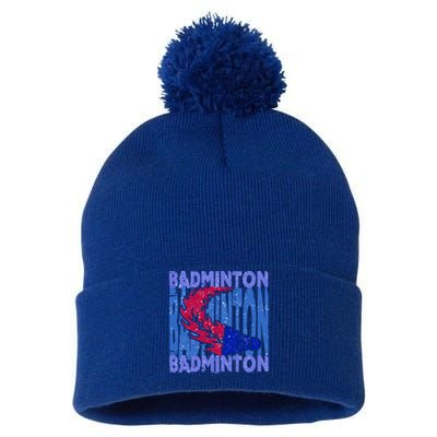 Badminton Funny Gift Pom Pom 12in Knit Beanie