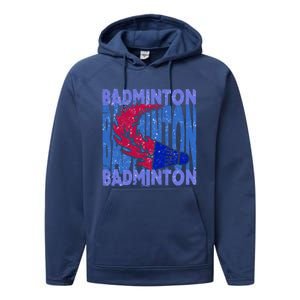 Badminton Funny Gift Performance Fleece Hoodie