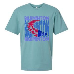 Badminton Funny Gift Sueded Cloud Jersey T-Shirt