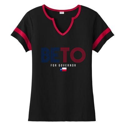 Beto For Governor Texas Flag Ladies Halftime Notch Neck Tee