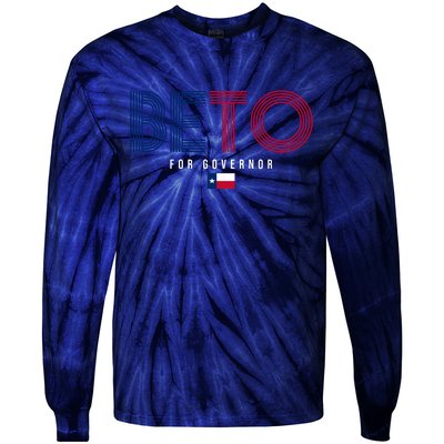 Beto For Governor Texas Flag Tie-Dye Long Sleeve Shirt