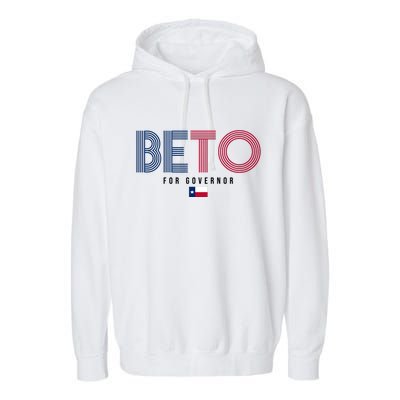 Beto For Governor Texas Flag Garment-Dyed Fleece Hoodie