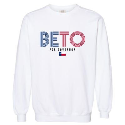 Beto For Governor Texas Flag Garment-Dyed Sweatshirt