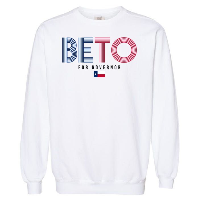 Beto For Governor Texas Flag Garment-Dyed Sweatshirt