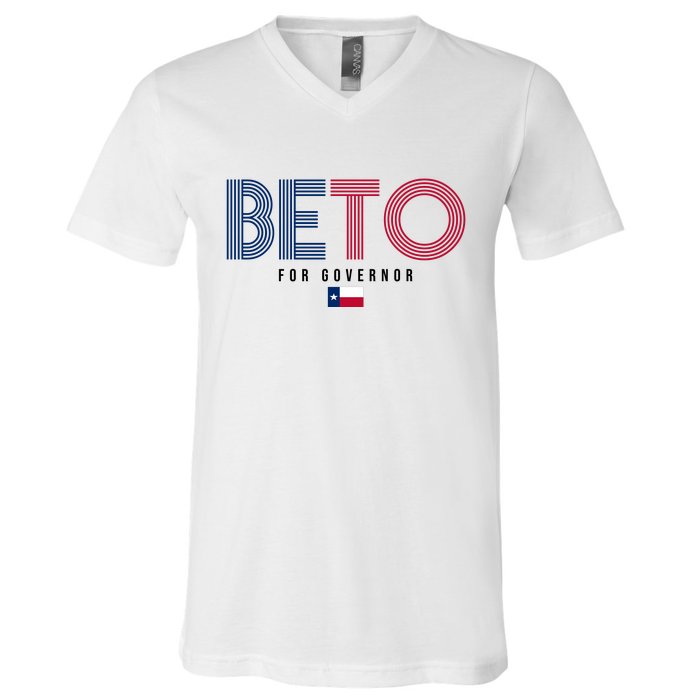 Beto For Governor Texas Flag V-Neck T-Shirt