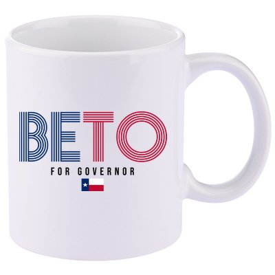 Beto For Governor Texas Flag 11oz C Handle Ceramic Mug