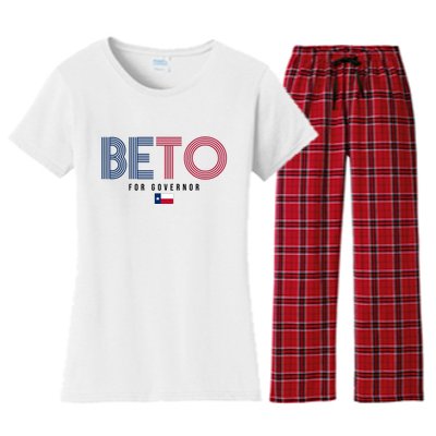 Beto For Governor Texas Flag Women's Flannel Pajama Set