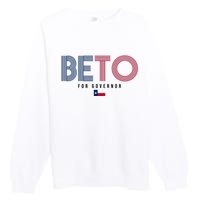 Beto For Governor Texas Flag Premium Crewneck Sweatshirt