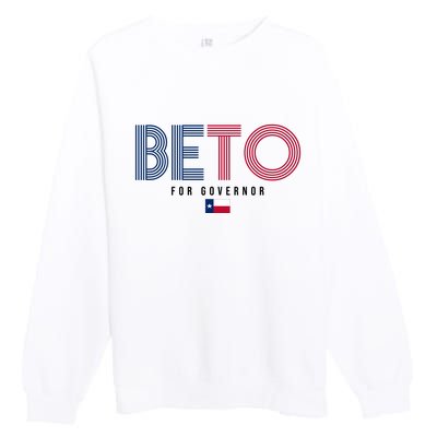 Beto For Governor Texas Flag Premium Crewneck Sweatshirt