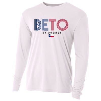 Beto For Governor Texas Flag Cooling Performance Long Sleeve Crew