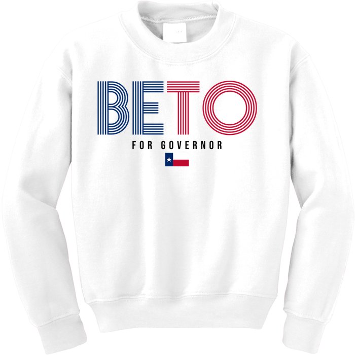 Beto For Governor Texas Flag Kids Sweatshirt