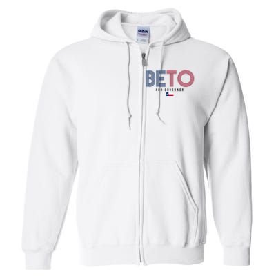 Beto For Governor Texas Flag Full Zip Hoodie