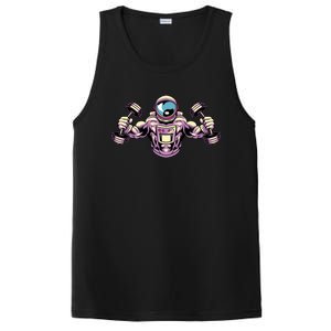 Bodybuilding Fitness Gym Gift Space Astronaut Bodybuilder Great Gift PosiCharge Competitor Tank