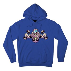 Bodybuilding Fitness Gym Gift Space Astronaut Bodybuilder Great Gift Hoodie