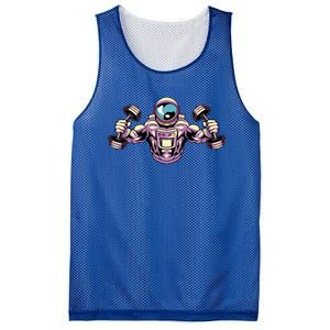 Bodybuilding Fitness Gym Gift Space Astronaut Bodybuilder Great Gift Mesh Reversible Basketball Jersey Tank