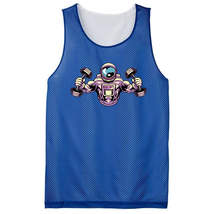 Bodybuilding Fitness Gym Gift Space Astronaut Bodybuilder Great Gift Mesh Reversible Basketball Jersey Tank