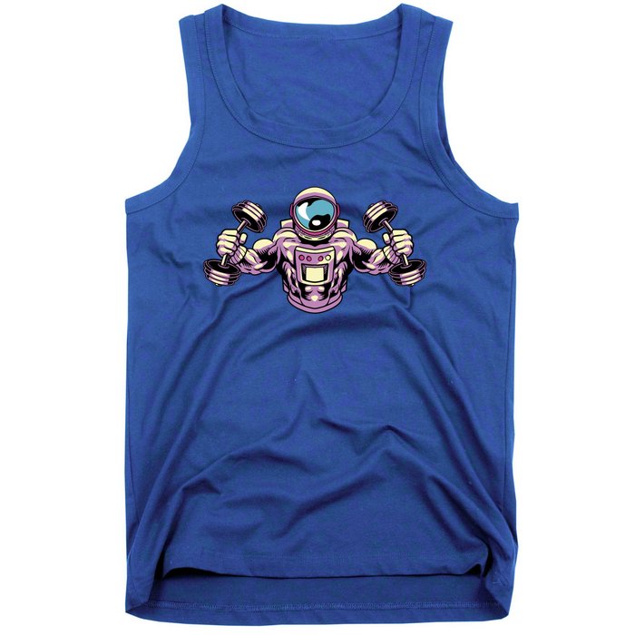 Bodybuilding Fitness Gym Gift Space Astronaut Bodybuilder Great Gift Tank Top