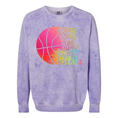 Basketball Funny Gift Team Play Like A Girl Basketball Colorblast Crewneck Sweatshirt